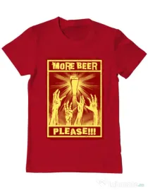 Tricou ADLER barbat Thirsty zombies Rosu