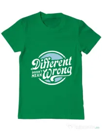 Tricou ADLER barbat Different Doesnt Mean Wrong Verde mediu