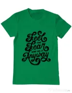 Tricou ADLER barbat Feel The Fear And Do It Anyway Verde mediu