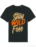 Tricou STANLEY STELLA barbat Stay Wild and Free Negru