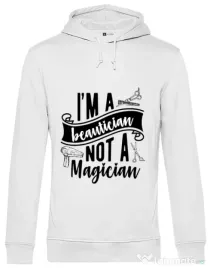 Hoodie barbat cu gluga Beautician Alb