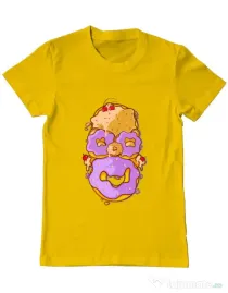 Tricou ADLER barbat Homer Donut Galben