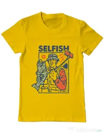 Tricou ADLER barbat SELFISH Galben