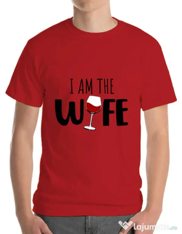 Tricou ADLER barbat I am the wife Rosu
