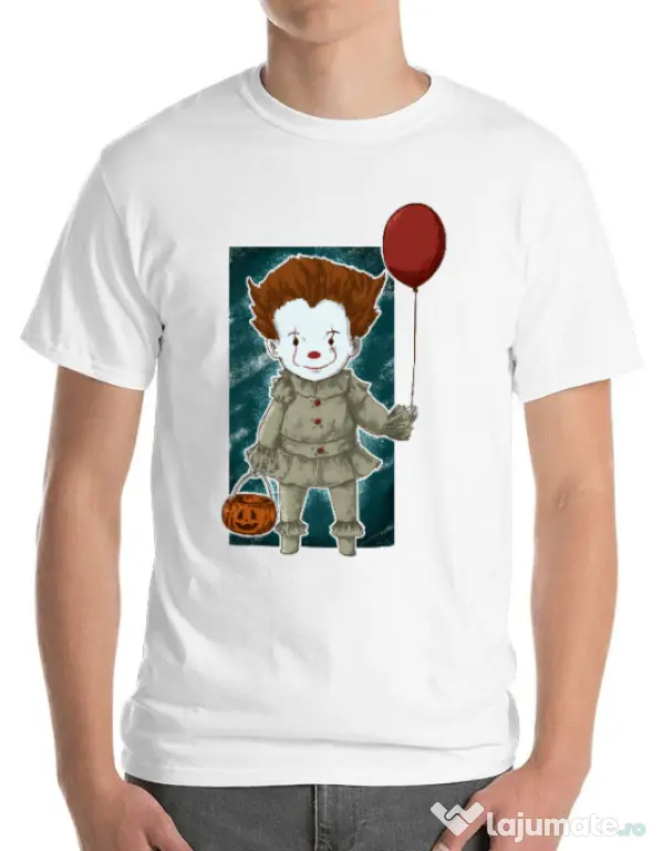 Tricou ADLER barbat Little clown Alb