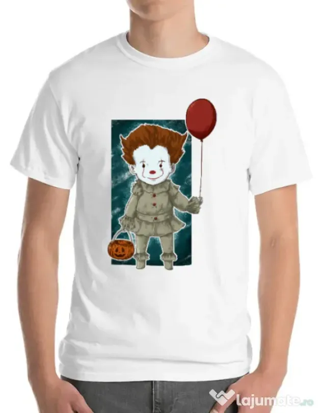Tricou ADLER barbat Little clown Alb