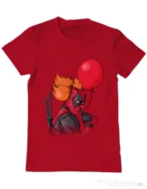 Tricou ADLER barbat IT is Deadpool Rosu