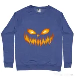 Bluza ADLER barbat Scary pumpkin face Albastru melanj
