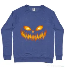 Bluza ADLER barbat Scary pumpkin face Albastru melanj