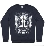 Bluza ADLER barbat The best men are born as Gemini Denim inchis