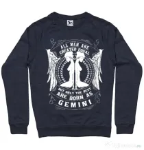 Bluza ADLER barbat The best men are born as Gemini Denim inchis