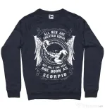Bluza ADLER barbat The best men are born as Scorpio Denim inchis
