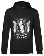 Hoodie barbat cu gluga The best men are born as Virgo Negru