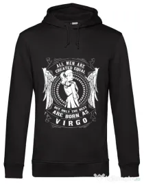 Hoodie barbat cu gluga The best men are born as Virgo Negru