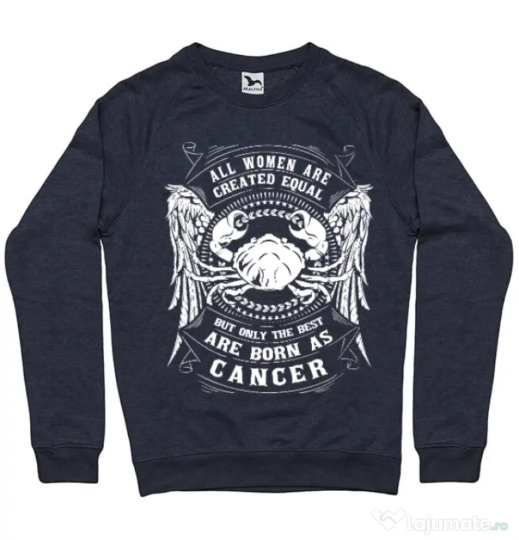 Bluza ADLER barbat The best women are born as Cancer Denim inchis