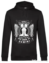 Hoodie barbat cu gluga The best women are born as Gemini Negru