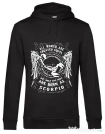 Hoodie barbat cu gluga The best women are born as Scorpio Negru