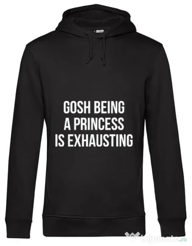 Hoodie barbat cu gluga Princess Negru