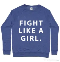 Bluza ADLER barbat Fight like a girl Albastru melanj