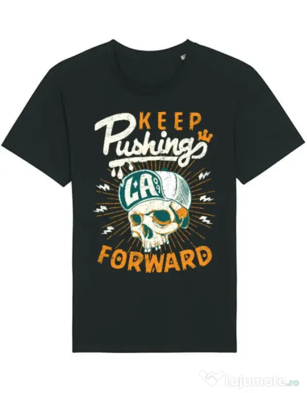 Tricou STANLEY STELLA barbat Keep pushing Negru