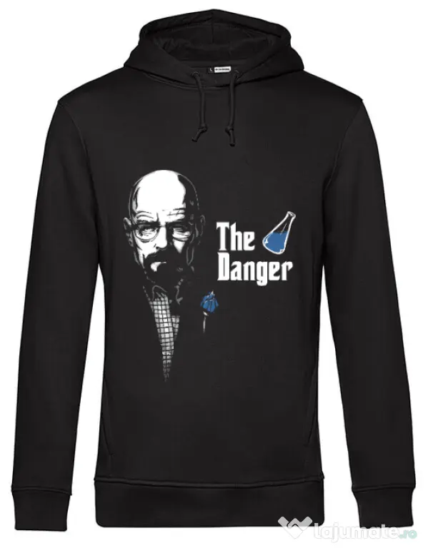 Hoodie barbat cu gluga Tricou The danger Negru