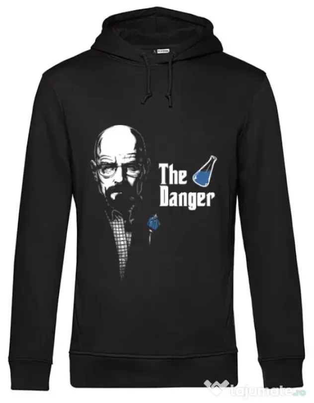Hoodie barbat cu gluga Tricou The danger Negru