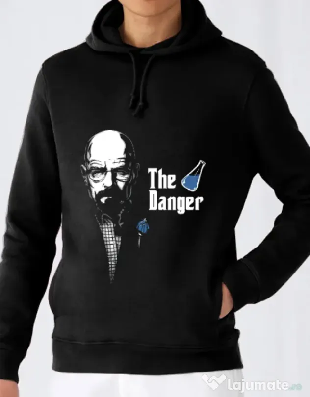 Hoodie barbat cu gluga Tricou The danger Negru