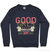 Bluza ADLER barbat Good girls need spanking Denim inchis