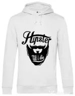 Hoodie barbat cu gluga Till I die Alb