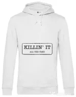 Hoodie barbat cu gluga Killin it Alb