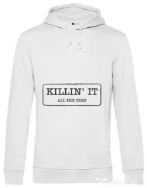 Hoodie barbat cu gluga Killin it Alb