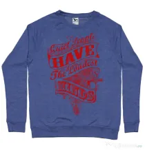 Bluza ADLER barbat Quiet people loud minds Albastru melanj