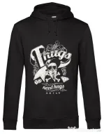 Hoodie barbat cu gluga Thugs need hugs Negru