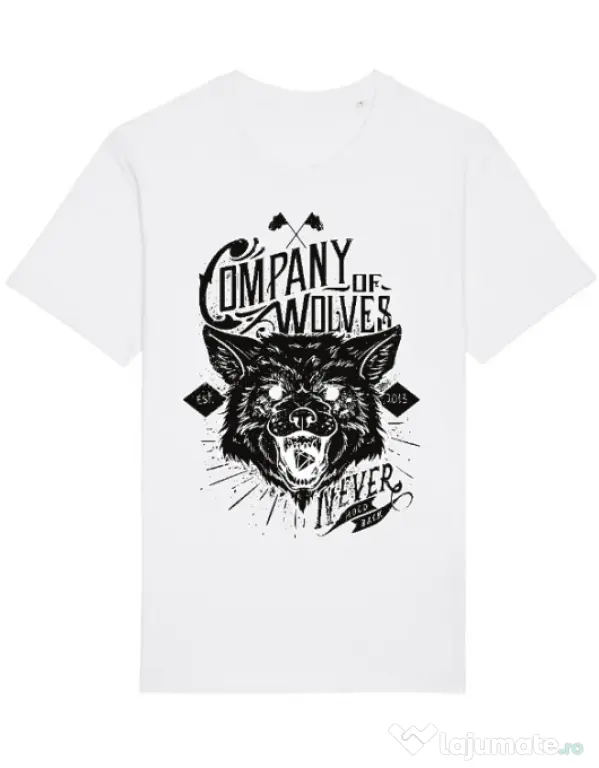 Tricou STANLEY STELLA barbat Company of wolves Alb