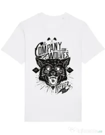 Tricou STANLEY STELLA barbat Company of wolves Alb