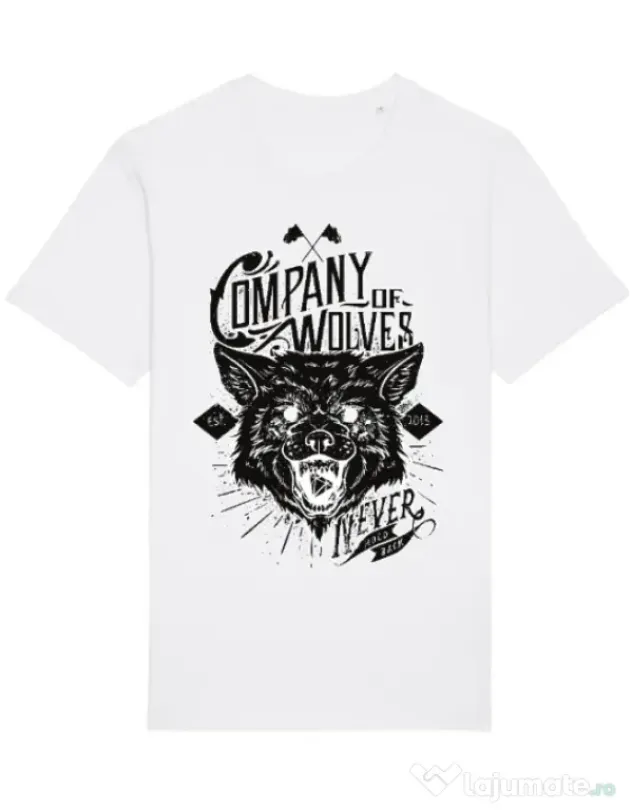 Tricou STANLEY STELLA barbat Company of wolves Alb