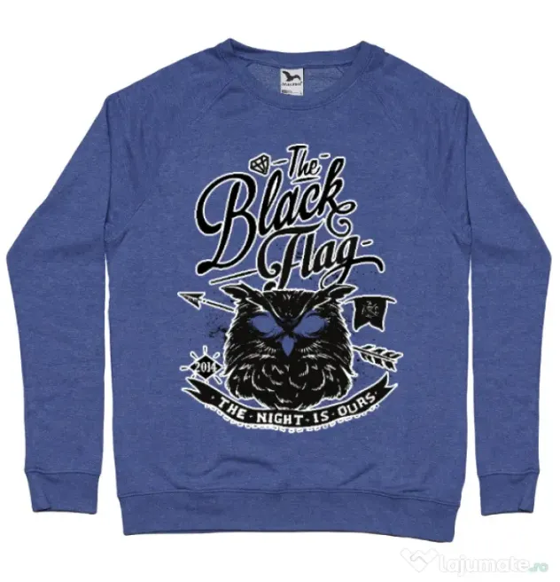 Bluza ADLER barbat The black flag owl Albastru melanj