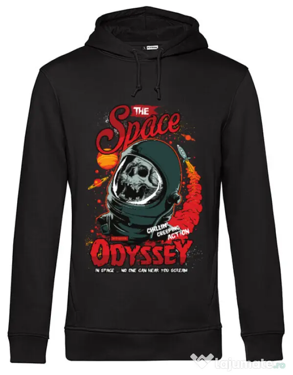 Hoodie barbat cu gluga The space odyssey Negru