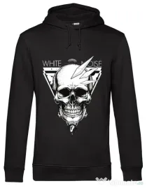 Hoodie barbat cu gluga White noise Negru