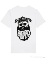 Tricou STANLEY STELLA barbat Can i buy you a beard Alb