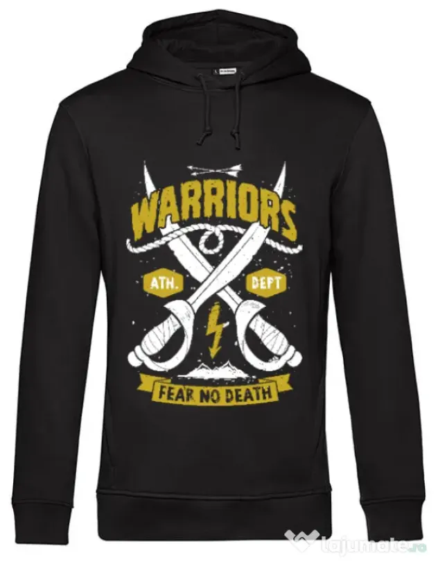 Hoodie barbat cu gluga Warriors Negru