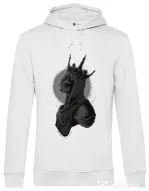 Hoodie barbat cu gluga Skull King Alb