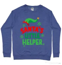 Bluza ADLER barbat Santas little helper Albastru melanj