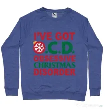 Bluza ADLER barbat Obsessive Christmas Disorder Albastru melanj