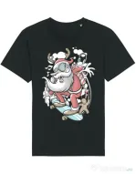Tricou STANLEY STELLA barbat Skater Santa Negru