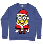 Bluza ADLER barbat Santa minions Albastru melanj