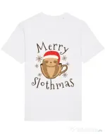 Tricou STANLEY STELLA barbat Merry slothmas Alb