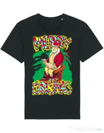 Tricou STANLEY STELLA barbat Naughty Santa Negru