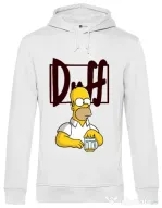 Hoodie barbat cu gluga Beer Alb