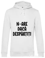 Hoodie barbat cu gluga Nu are sens 2 Alb